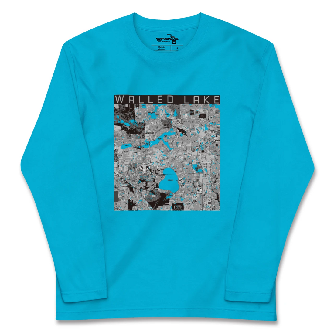 【ウォールドレイク(アメリカ)】地図柄ロングスリーブTシャツ