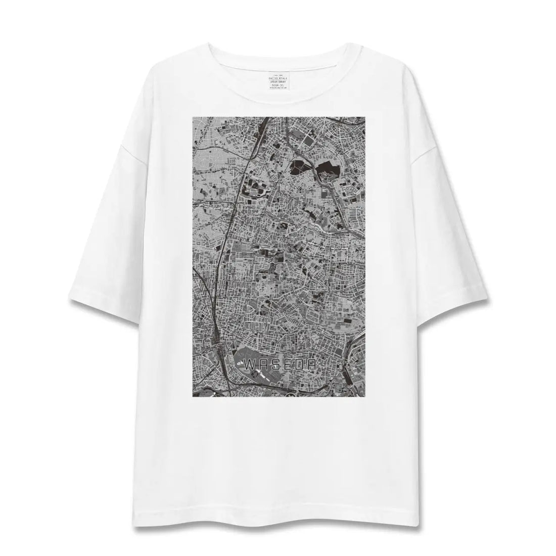 【早稲田2(東京都)】地図柄ビッグシルエットTシャツ