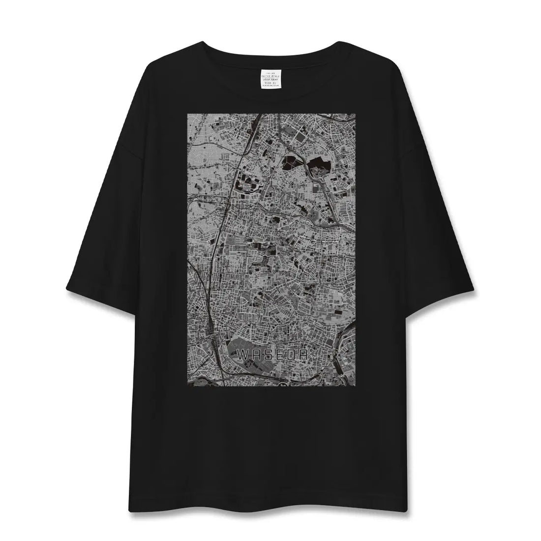 【早稲田2(東京都)】地図柄ビッグシルエットTシャツ