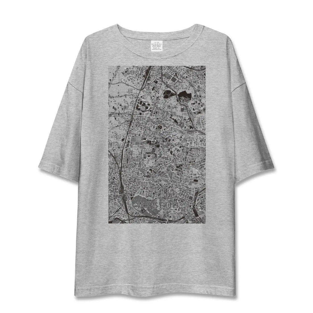 【早稲田2（東京都）】地図柄ビッグシルエットTシャツ