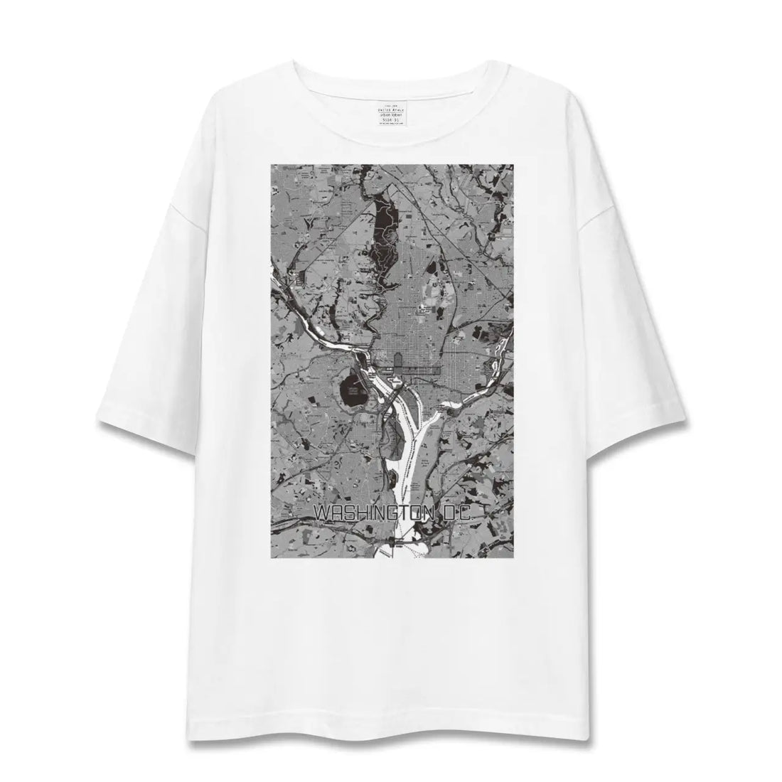 【ワシントンD.C.(アメリカ)】地図柄ビッグシルエットTシャツ