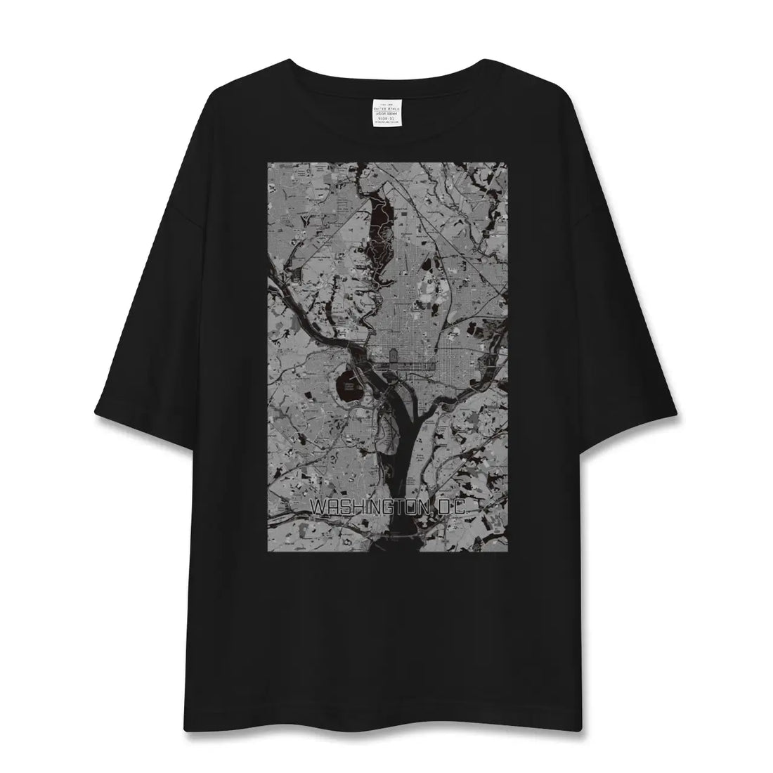 【ワシントンD.C.(アメリカ)】地図柄ビッグシルエットTシャツ