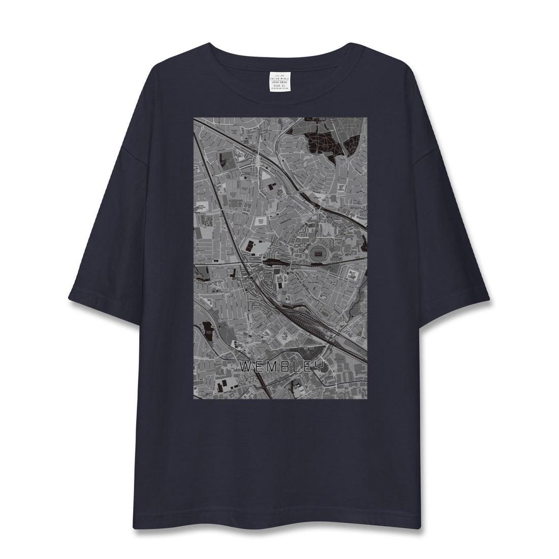 【ウェンブリー（イギリス）】地図柄ビッグシルエットTシャツ