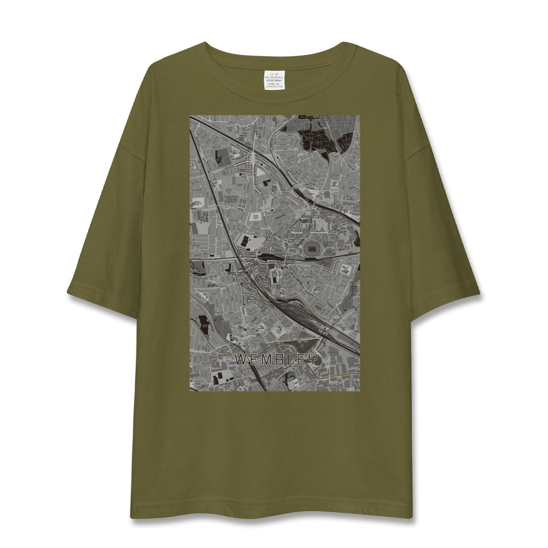 【ウェンブリー(イギリス)】地図柄ビッグシルエットTシャツ