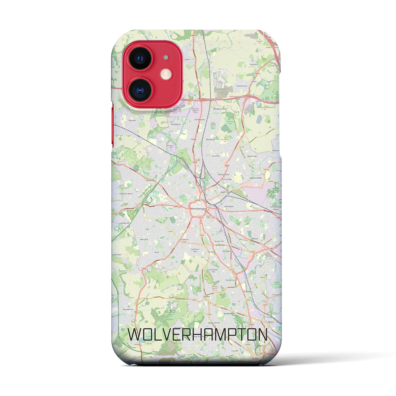 【ウルヴァーハンプトン】地図柄iPhoneケース（バックカバータイプ・ナチュラル）iPhone 11 用
