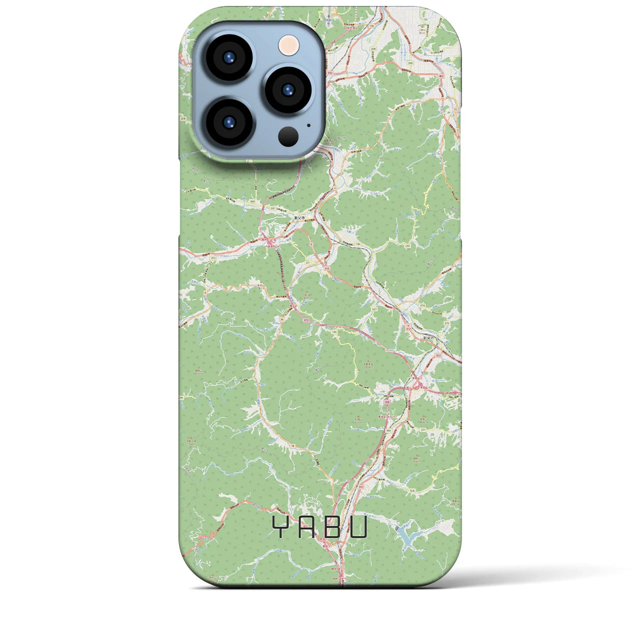 【養父】地図柄iPhoneケース（バックカバータイプ・ナチュラル）iPhone 13 Pro Max 用
