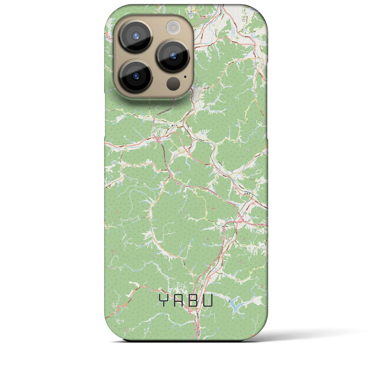 【養父】地図柄iPhoneケース（バックカバータイプ・ナチュラル）iPhone 14 Pro Max 用