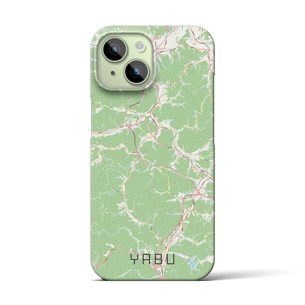 【養父】地図柄iPhoneケース（バックカバータイプ・ナチュラル）iPhone 15 用