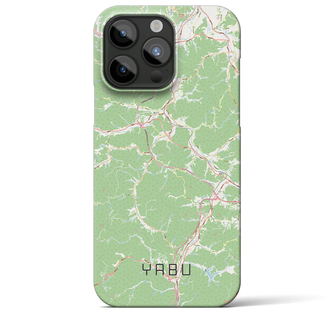 【養父】地図柄iPhoneケース（バックカバータイプ・ナチュラル）iPhone 15 Pro Max 用
