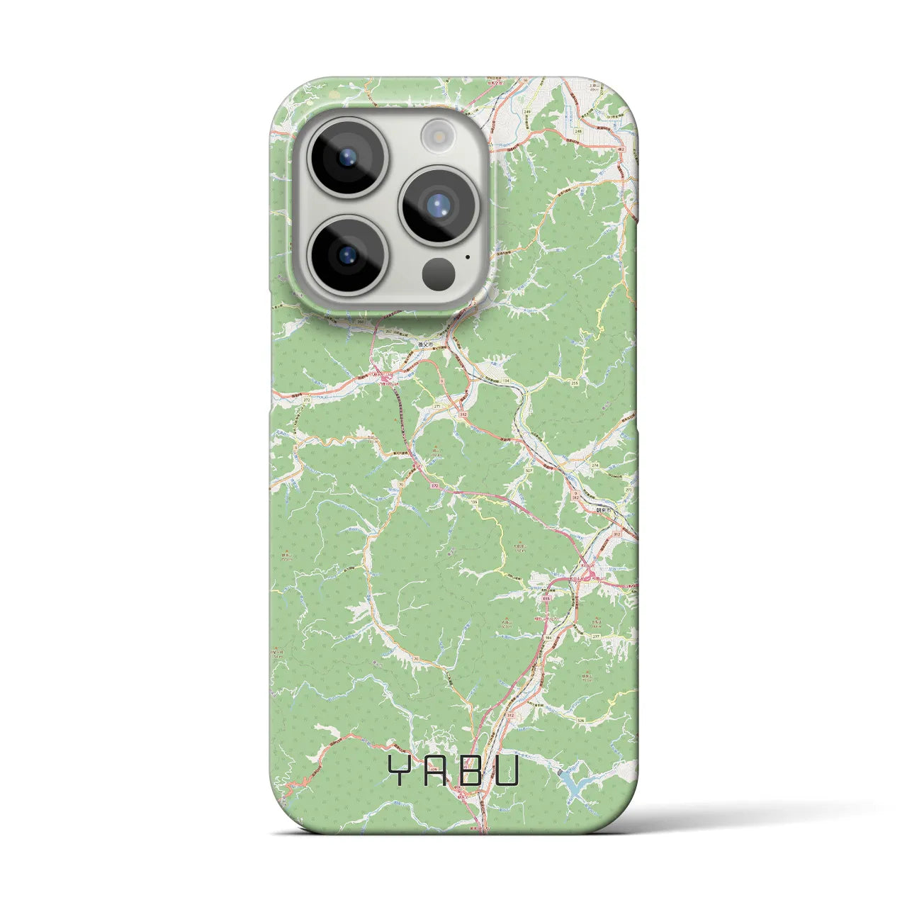 【養父】地図柄iPhoneケース（バックカバータイプ・ナチュラル）iPhone 15 Pro 用