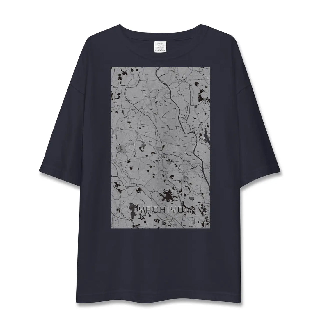 【八千代(茨城県)(茨城県)】地図柄ビッグシルエットTシャツ