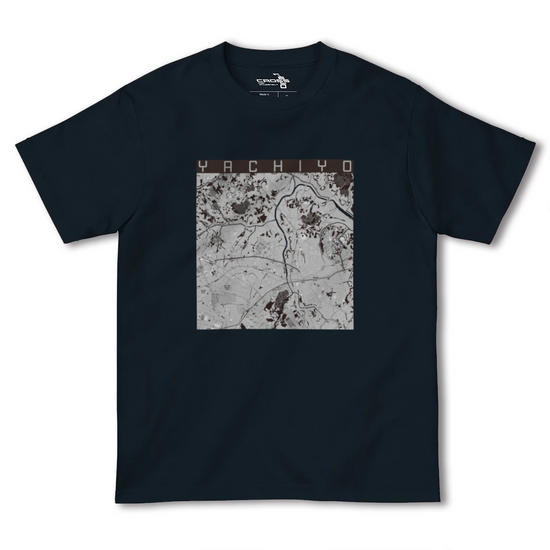 【八千代（千葉県）】地図柄ヘビーウェイトTシャツ