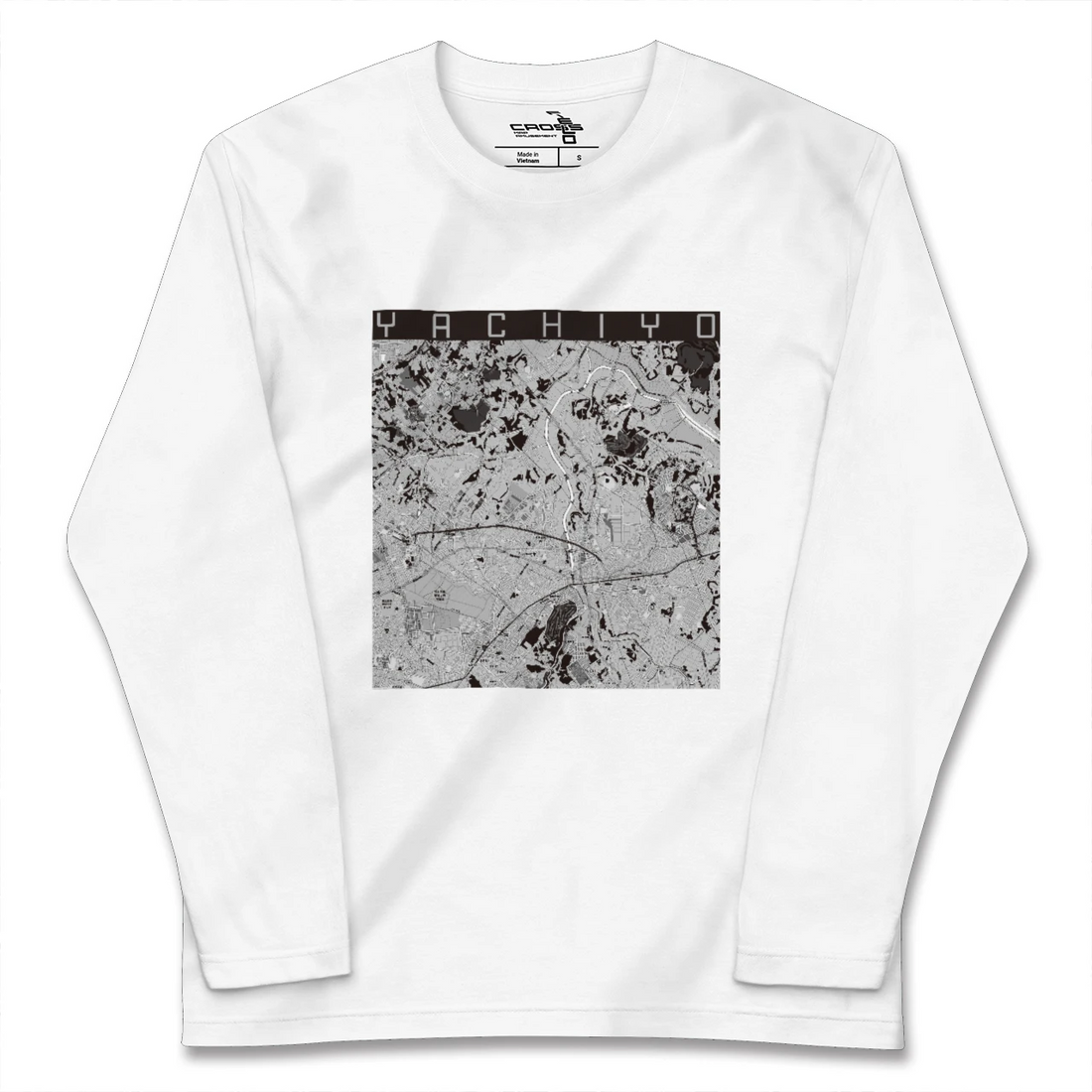 【八千代(千葉県)】地図柄ロングスリーブTシャツ