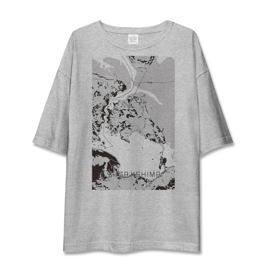 【屋我地島（沖縄県）】地図柄ビッグシルエットTシャツ