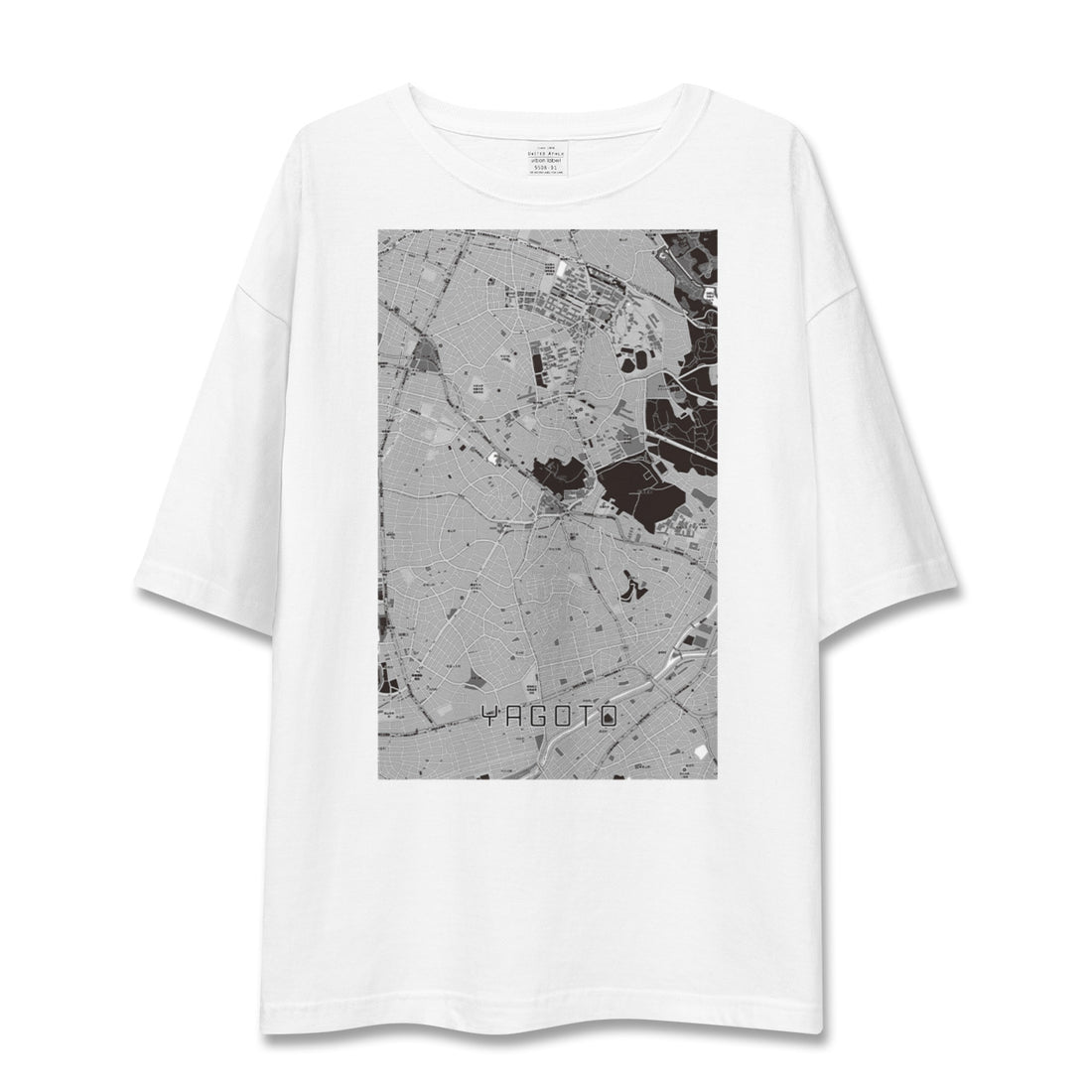 【八事(愛知県)】地図柄ビッグシルエットTシャツ