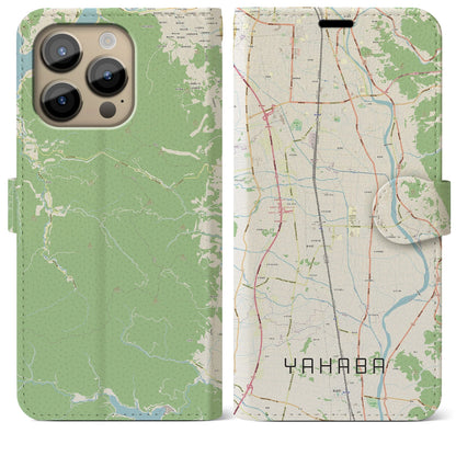 【矢巾（岩手県）】地図柄iPhoneケース（手帳タイプ）ナチュラル・iPhone 14 Pro Max 用