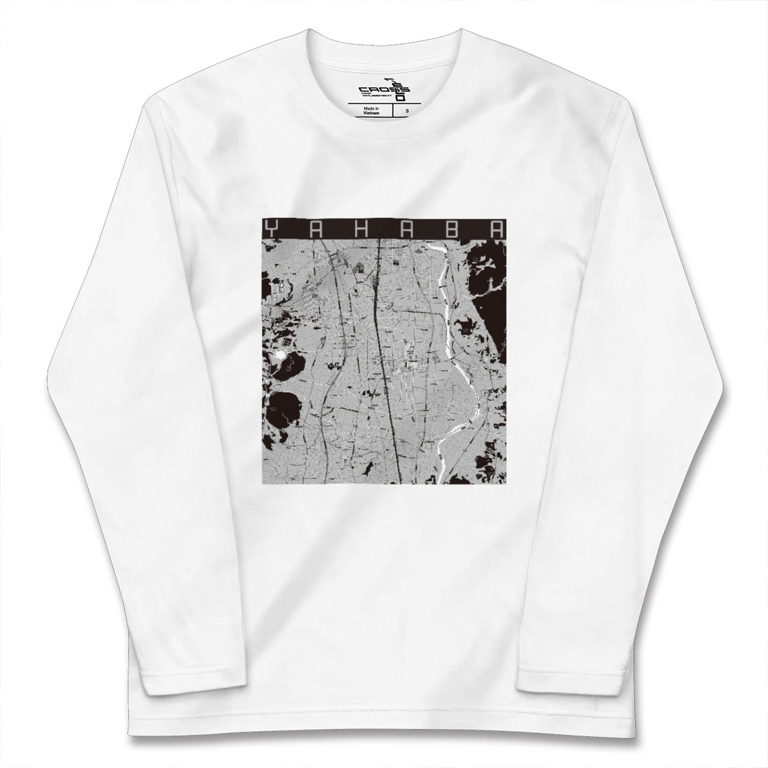 【矢巾(岩手県)】地図柄ロングスリーブTシャツ