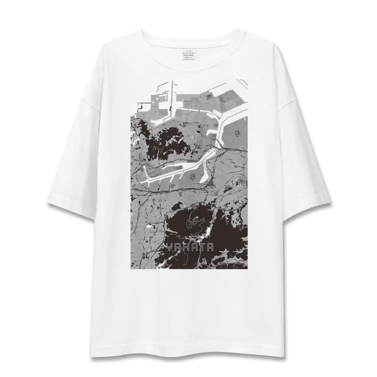 【八幡（福岡県）】地図柄ビッグシルエットTシャツ