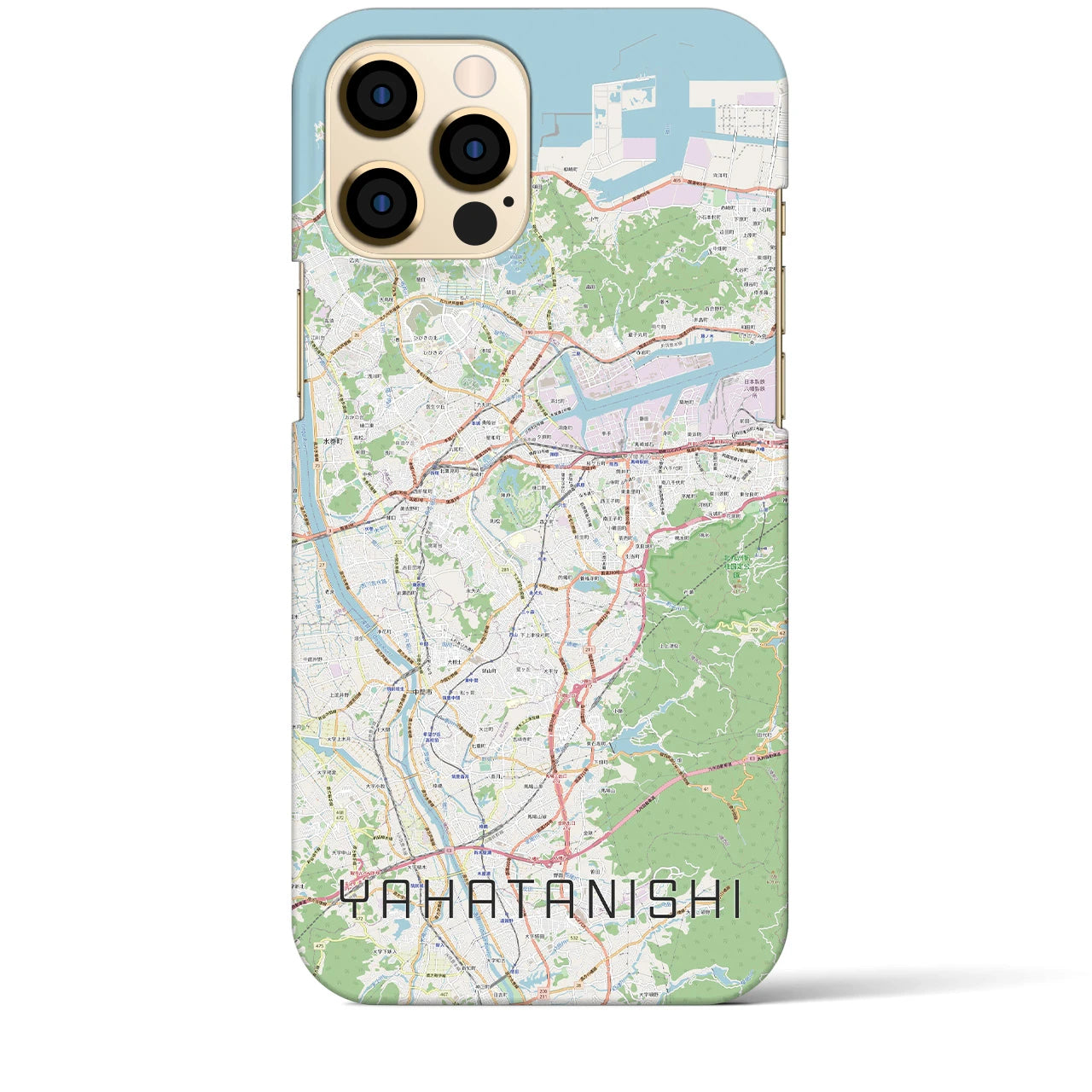 【八幡西】地図柄iPhoneケース（バックカバータイプ・ナチュラル）iPhone 12 Pro Max 用