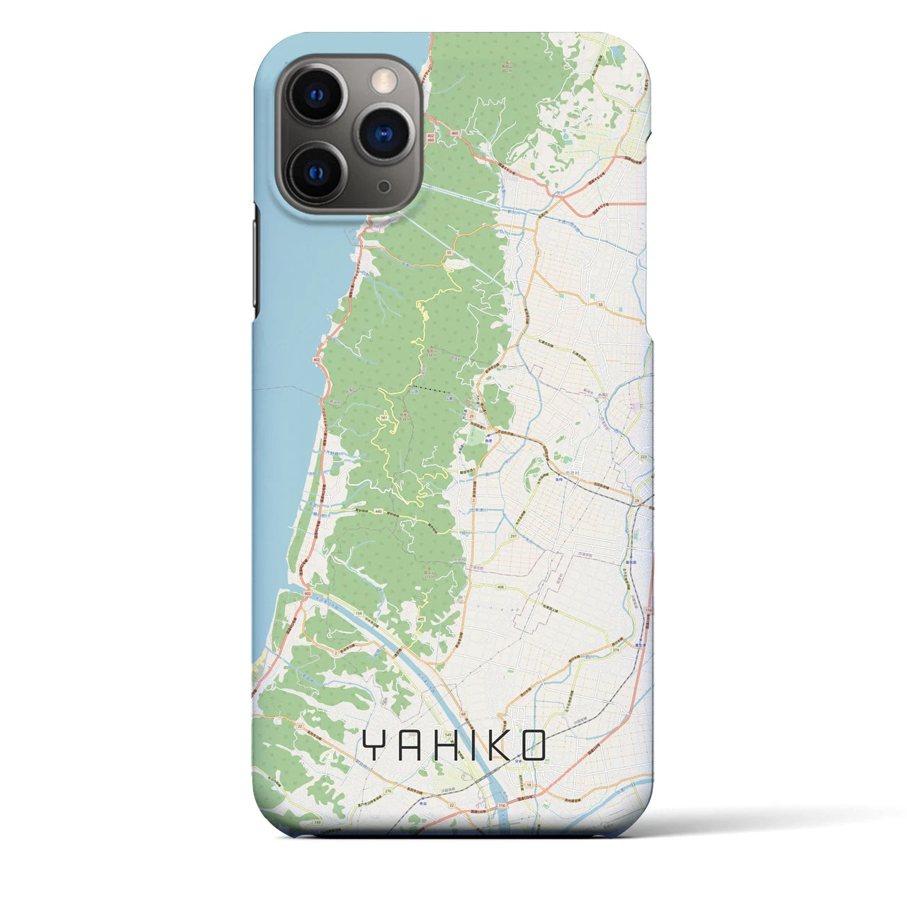 【弥彦】地図柄iPhoneケース（バックカバータイプ・ナチュラル）iPhone 11 Pro Max 用