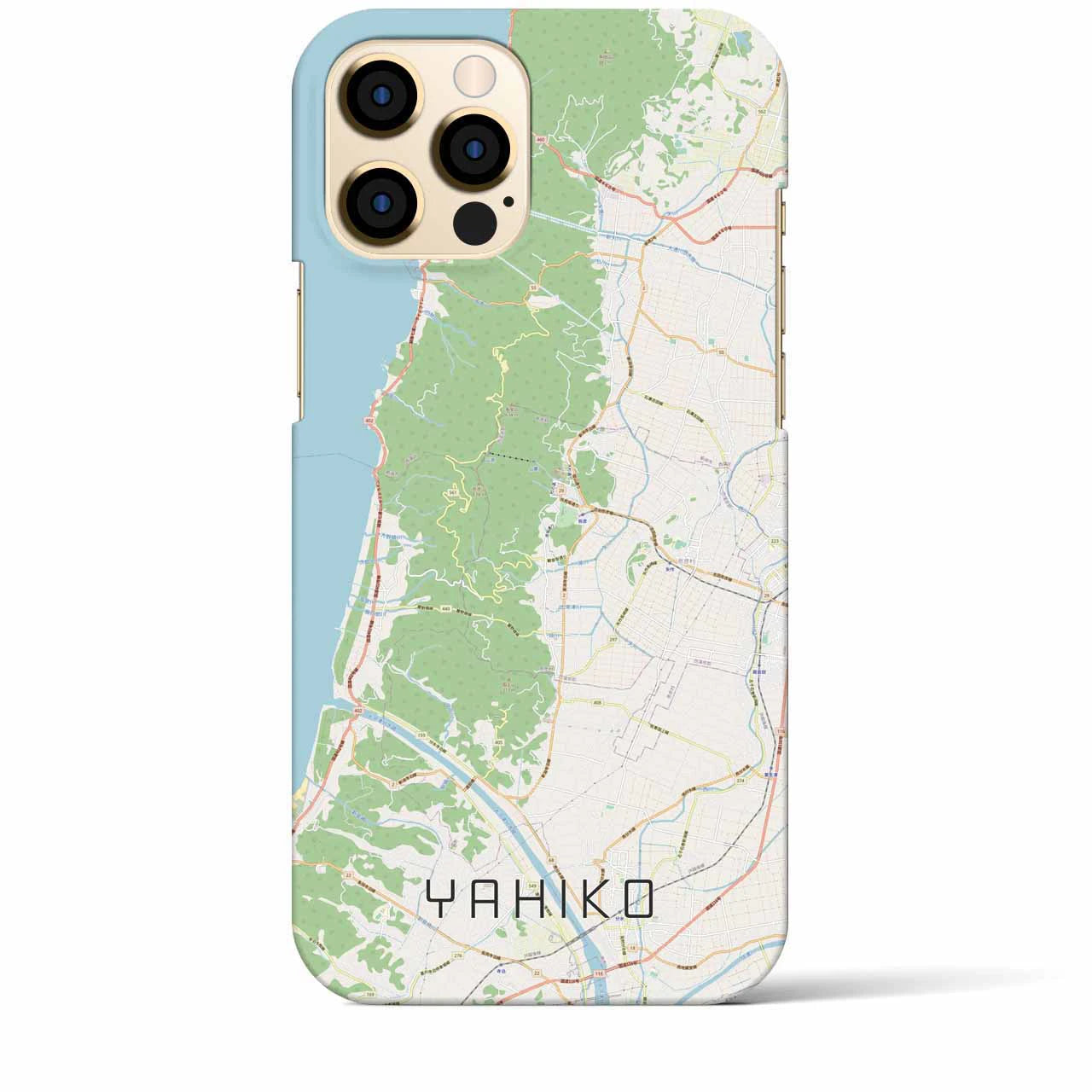 【弥彦】地図柄iPhoneケース（バックカバータイプ・ナチュラル）iPhone 12 Pro Max 用