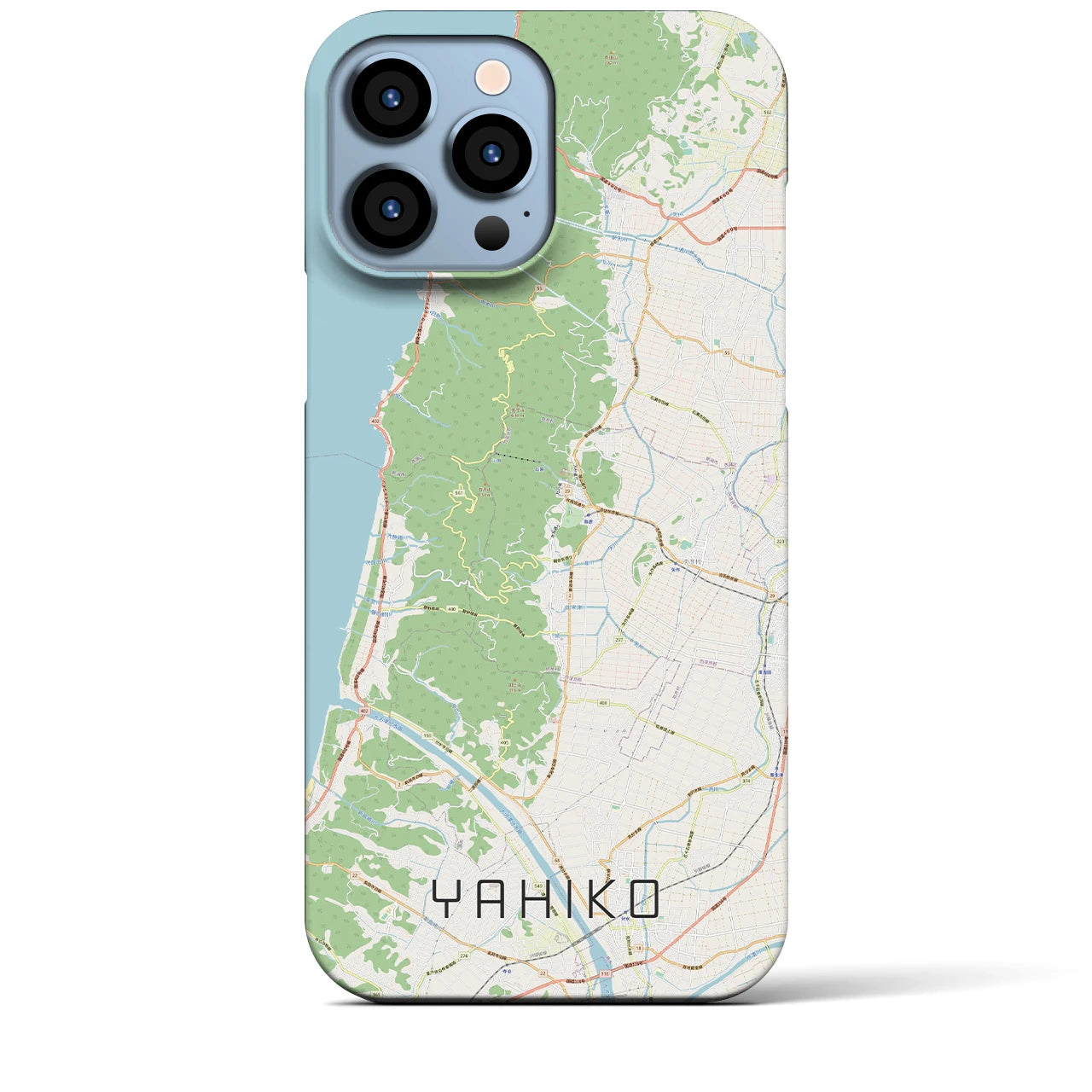 【弥彦】地図柄iPhoneケース（バックカバータイプ・ナチュラル）iPhone 13 Pro Max 用