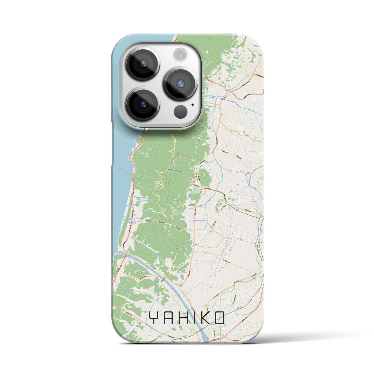 【弥彦】地図柄iPhoneケース（バックカバータイプ・ナチュラル）iPhone 14 Pro 用
