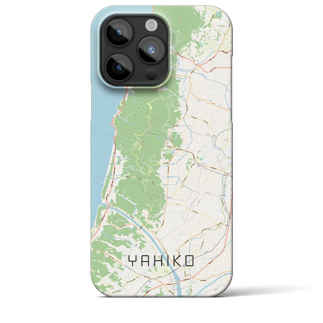 【弥彦】地図柄iPhoneケース（バックカバータイプ・ナチュラル）iPhone 15 Pro Max 用