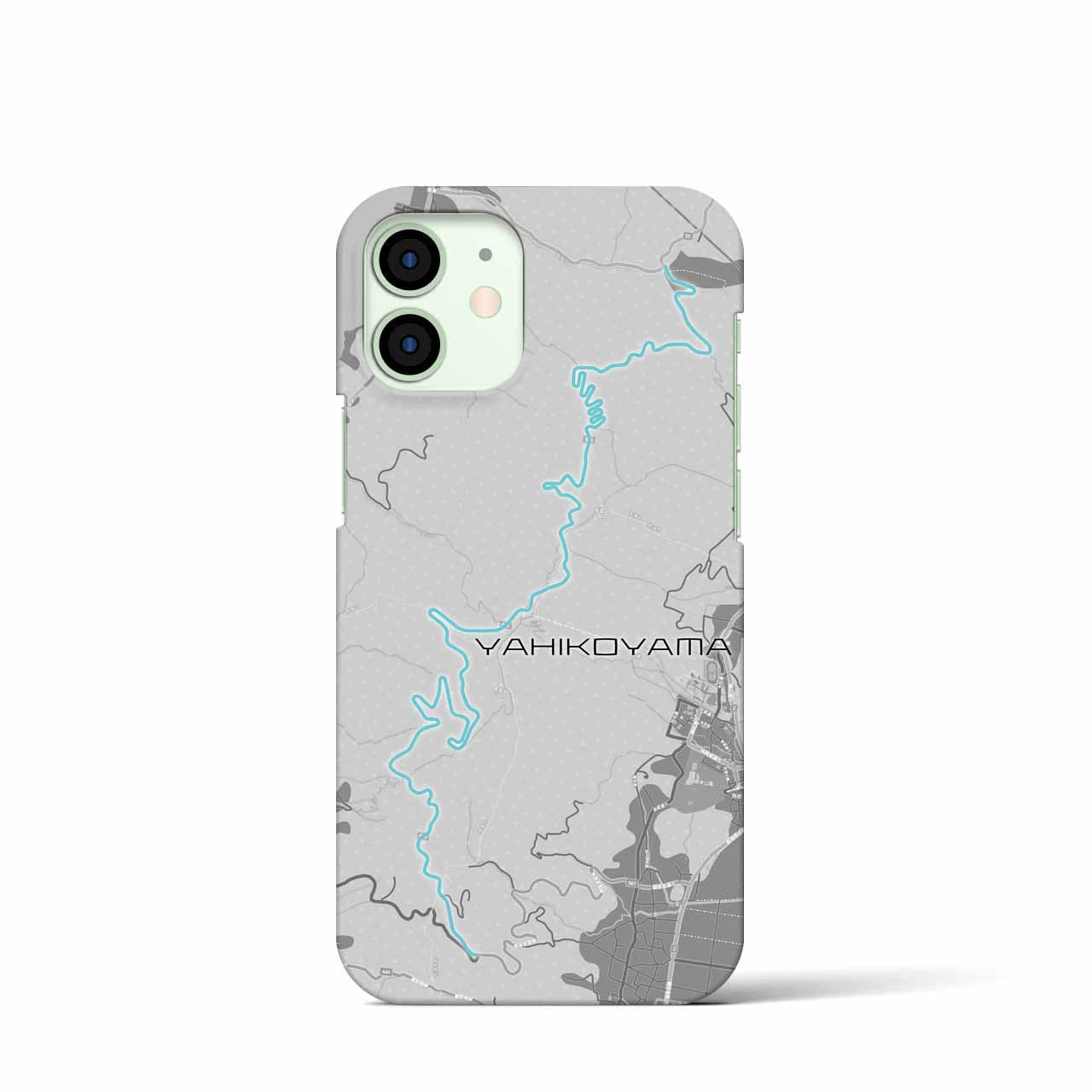 Recipro × Crossfield【弥彦山】地図柄iPhoneケース（バックカバータイプ・アッシュ）iPhone 12 mini 用
