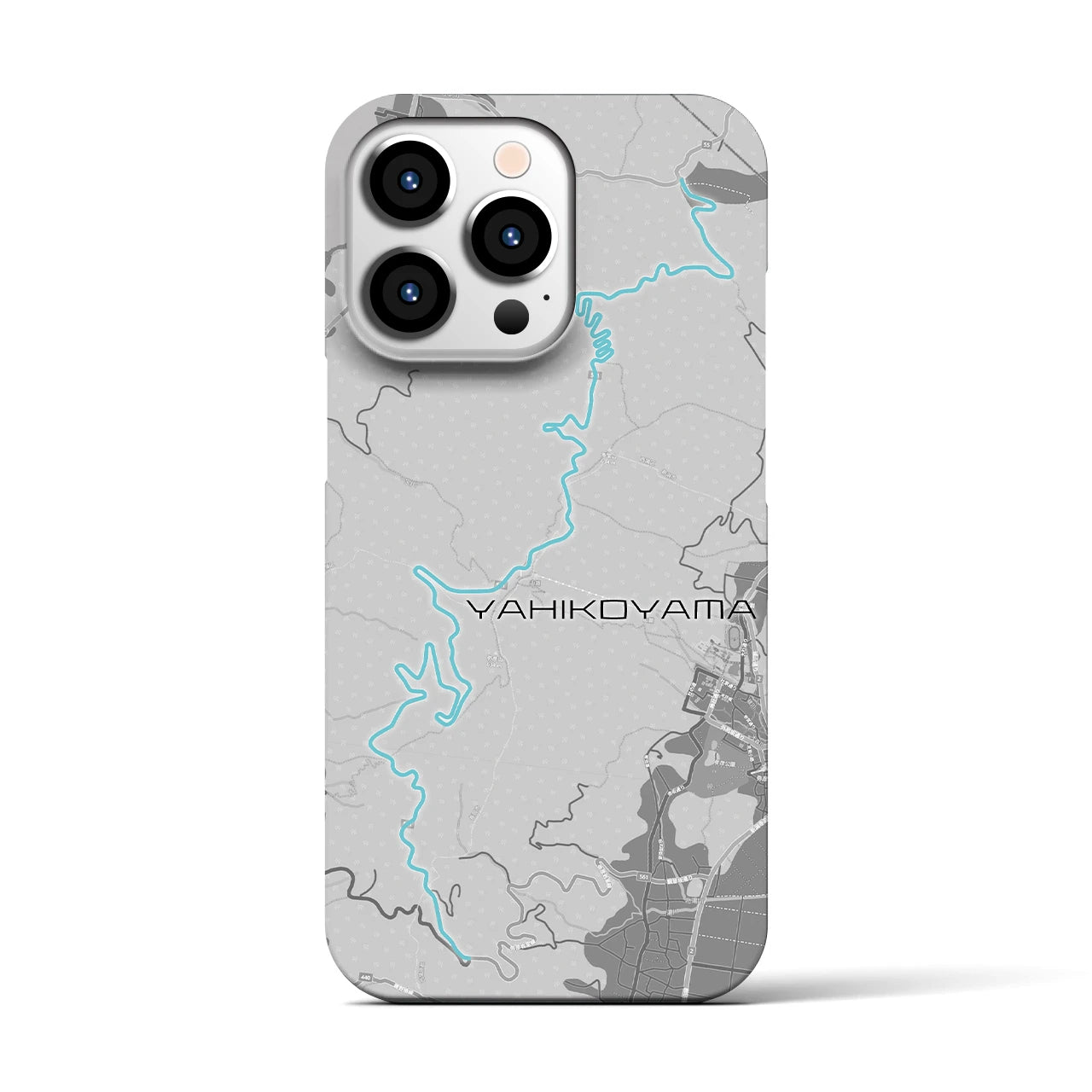 Recipro × Crossfield【弥彦山】地図柄iPhoneケース（バックカバータイプ・アッシュ）iPhone 13 Pro 用