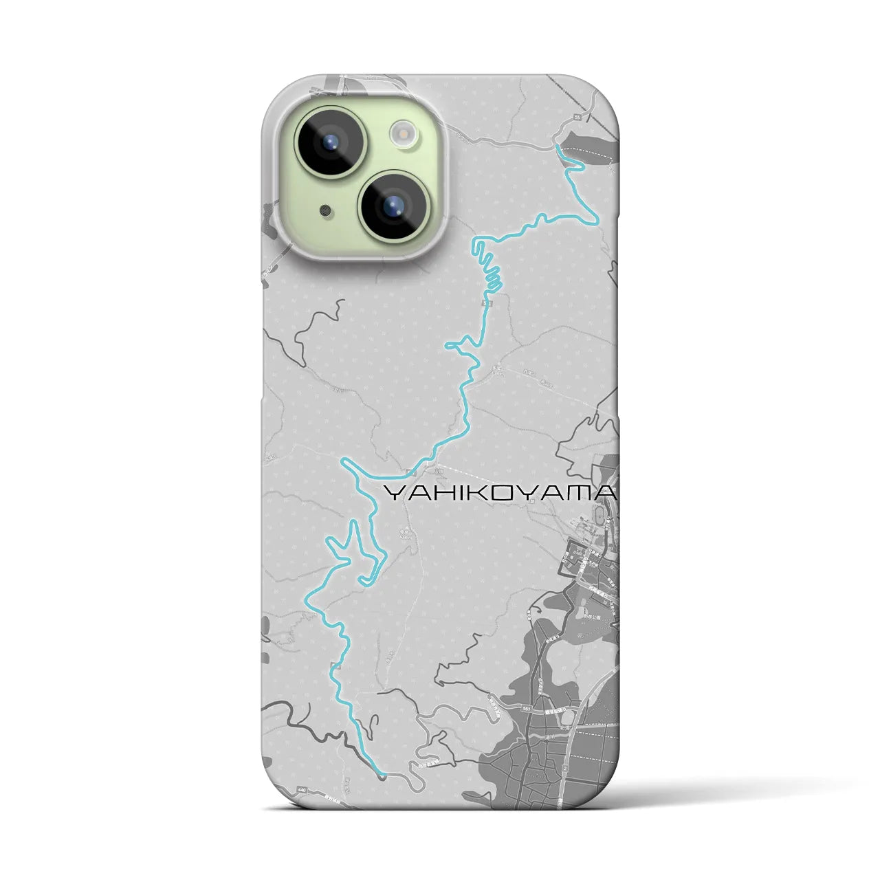 Recipro × Crossfield【弥彦山】地図柄iPhoneケース（バックカバータイプ・アッシュ）iPhone 15 用