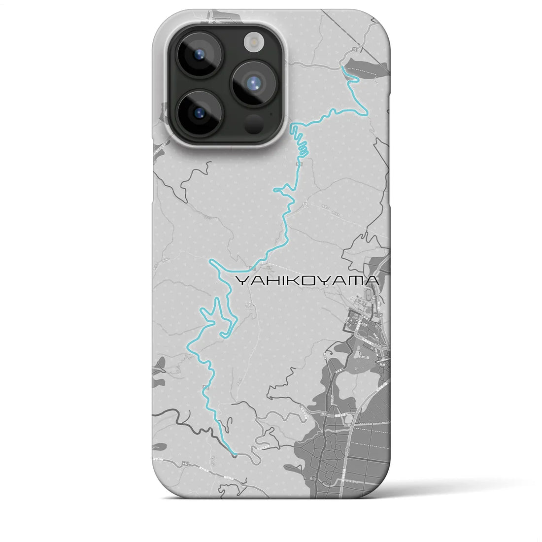Recipro × Crossfield【弥彦山】地図柄iPhoneケース（バックカバータイプ・アッシュ）iPhone 15 Pro Max 用