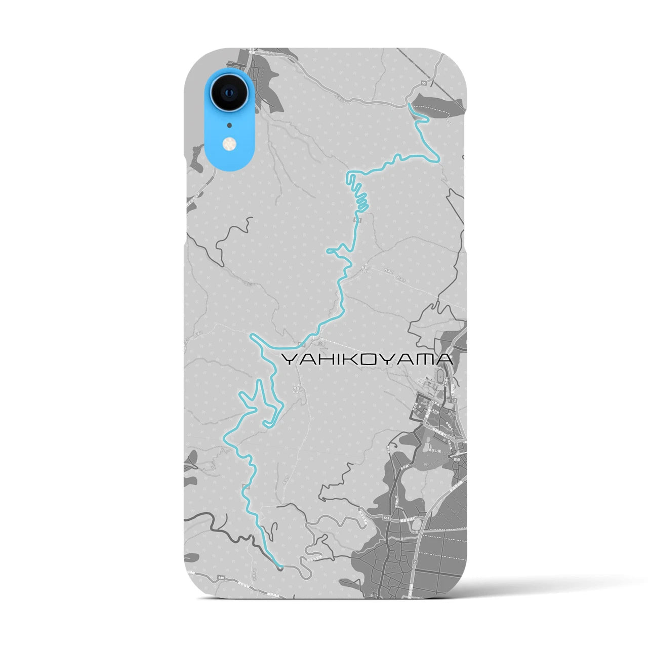 Recipro × Crossfield【弥彦山】地図柄iPhoneケース（バックカバータイプ・アッシュ）iPhone XR 用