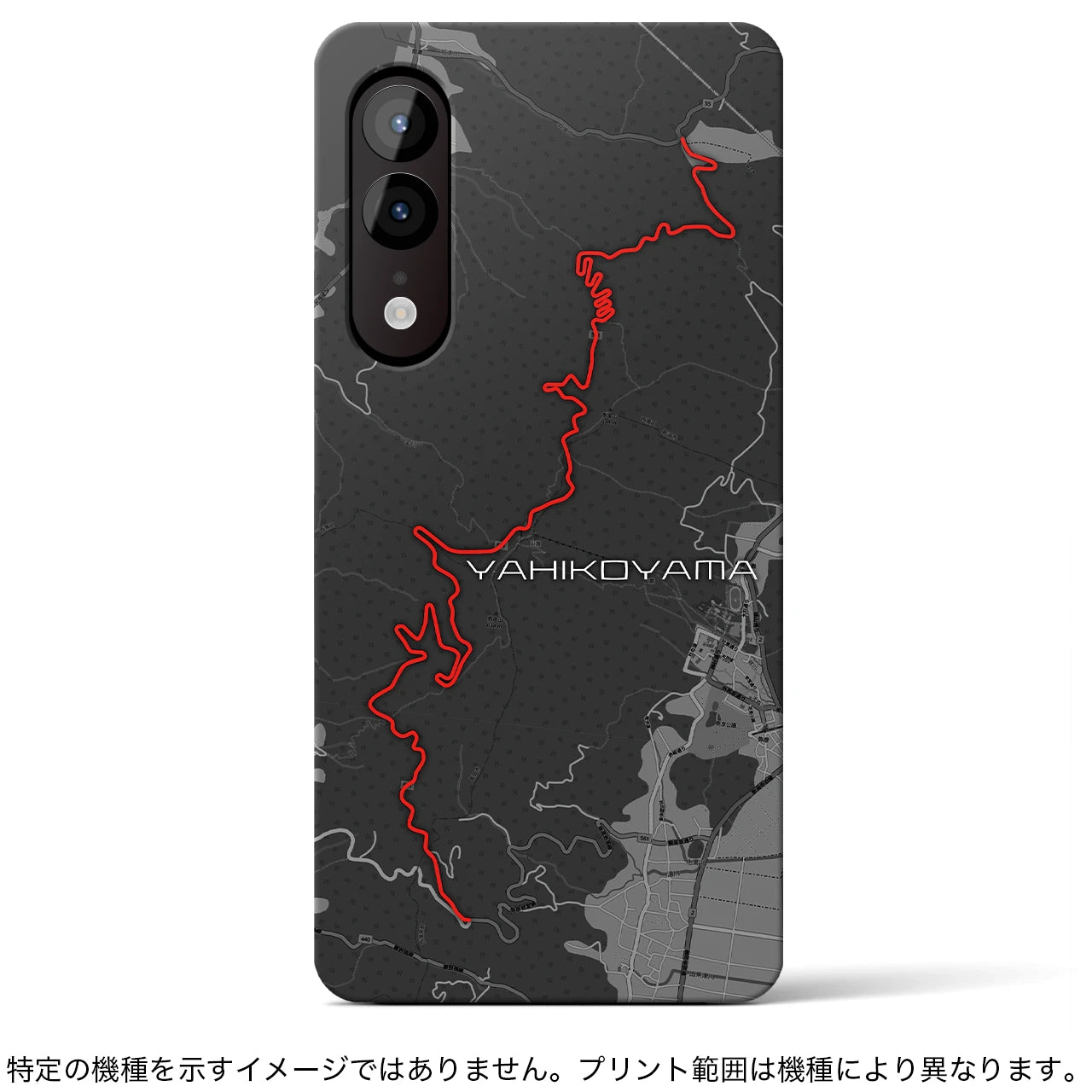 Recipro × Crossfield【弥彦山】地図柄iPhoneケース（バックカバータイプ・チャコール）iPhone 14 Pro 用