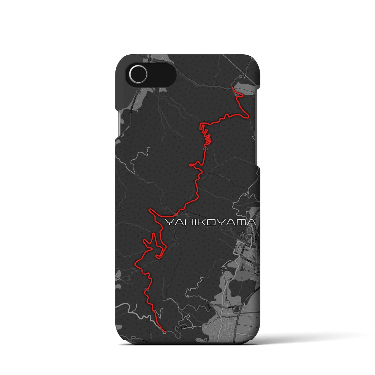 Recipro × Crossfield【弥彦山】地図柄iPhoneケース（バックカバータイプ・チャコール）iPhone SE（第3 / 第2世代） / 8 / 7 / 6s / 6 用