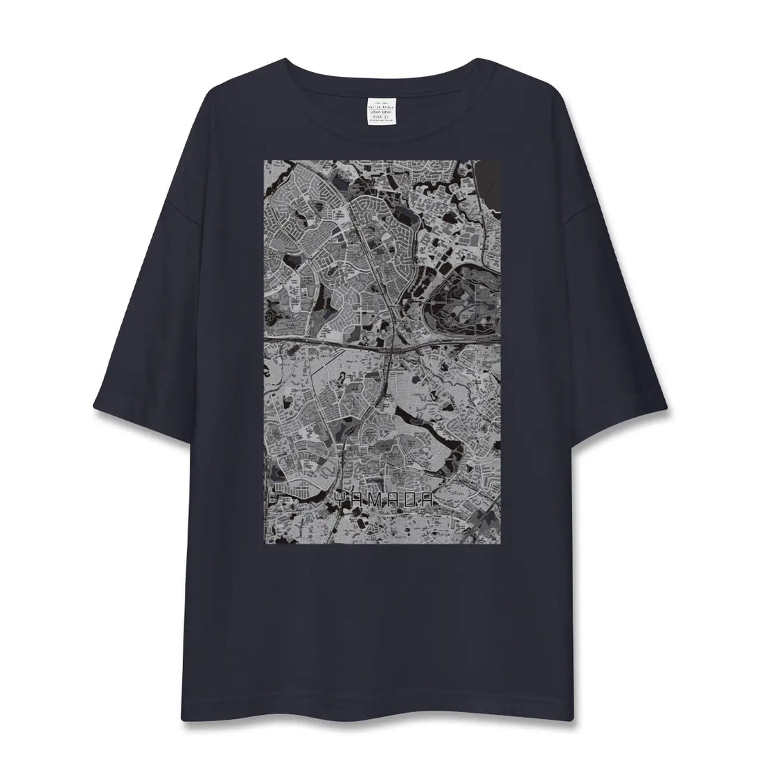 【山田(大阪府)】地図柄ビッグシルエットTシャツ