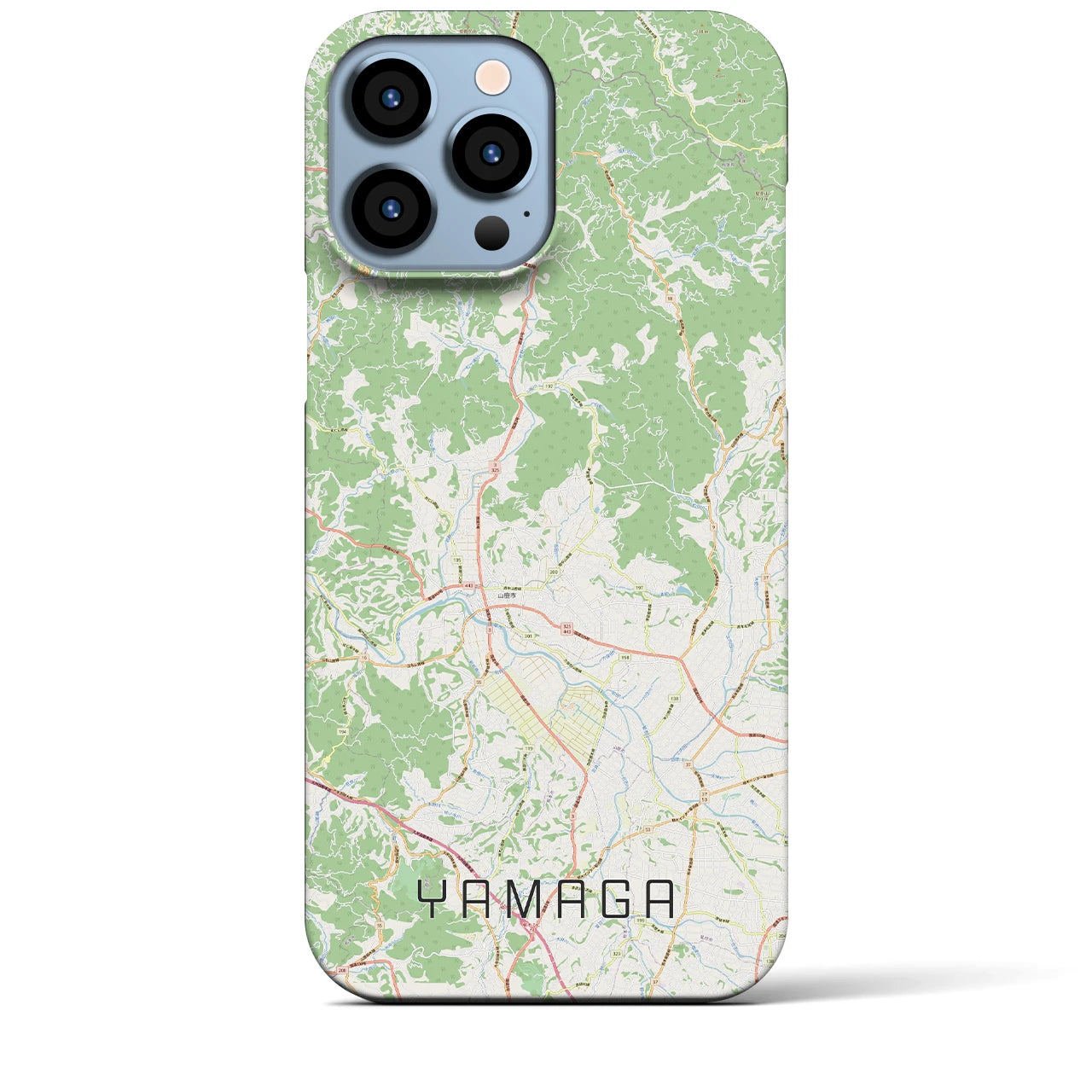 【山鹿】地図柄iPhoneケース（バックカバータイプ・ナチュラル）iPhone 13 Pro Max 用