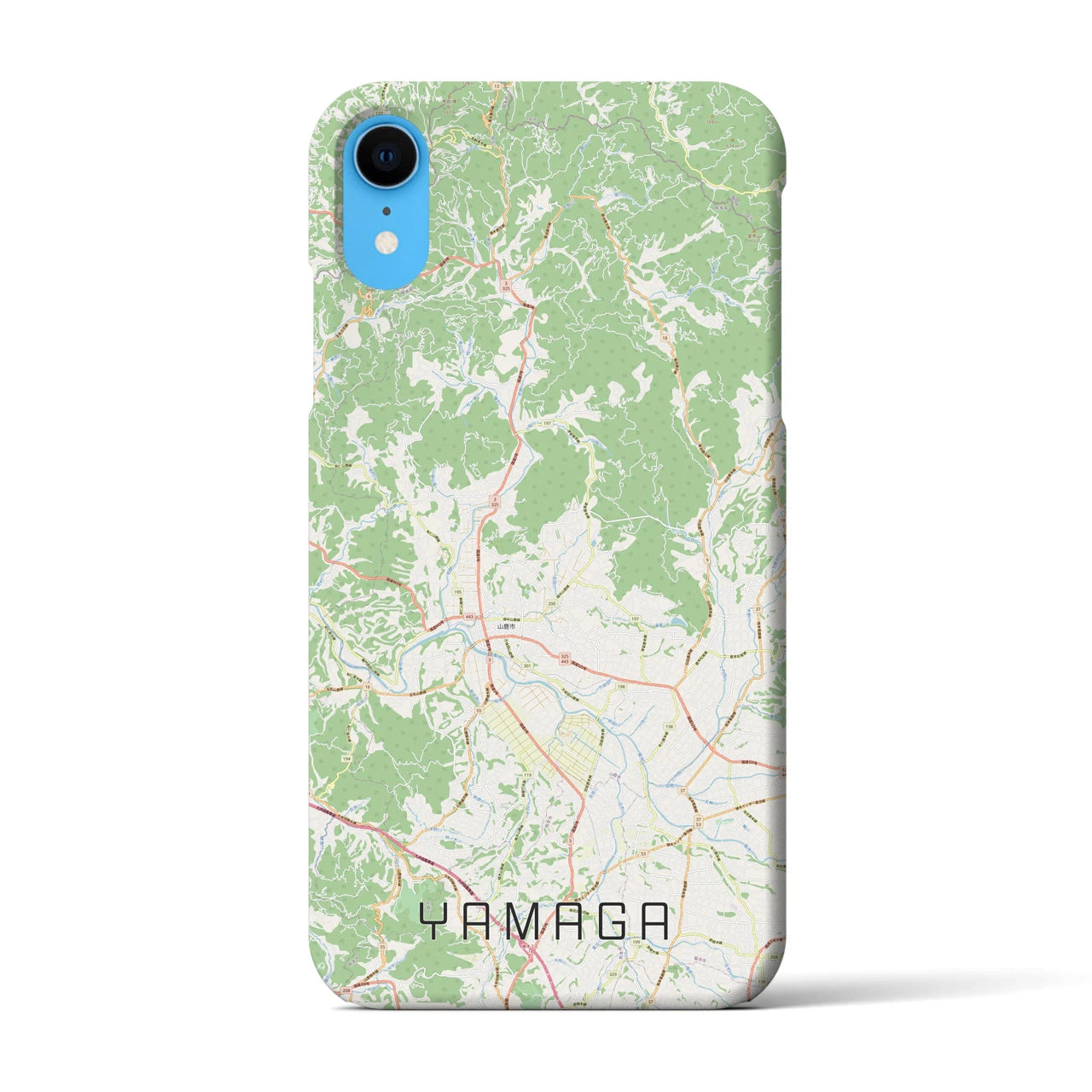 【山鹿】地図柄iPhoneケース（バックカバータイプ・ナチュラル）iPhone XR 用