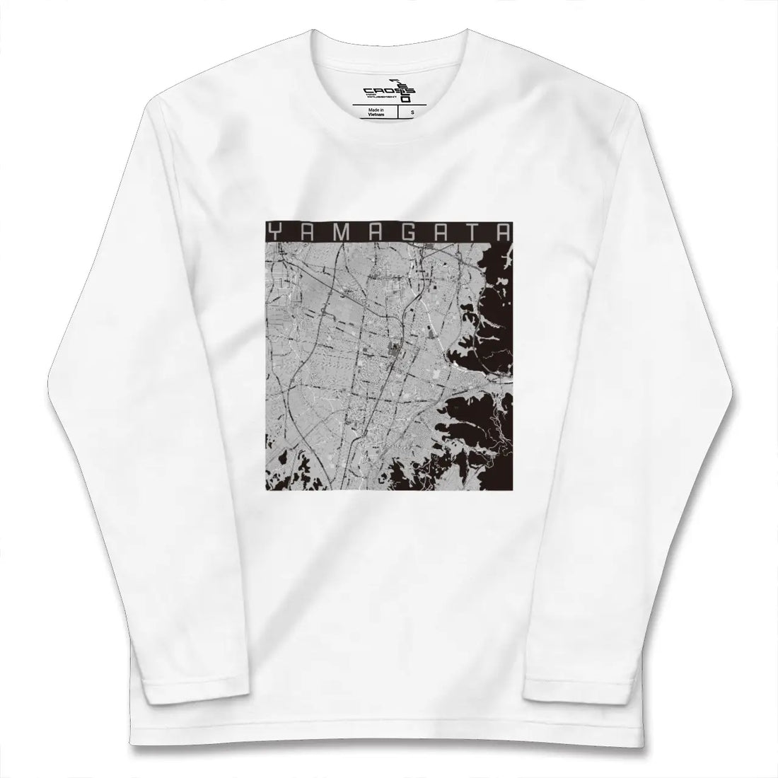 【山形(山形県)】地図柄ロングスリーブTシャツ