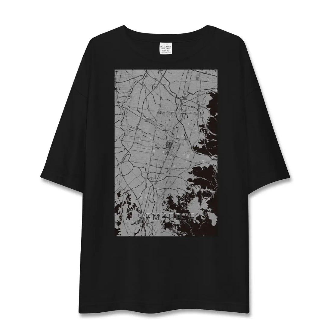 【山形（山形県）】地図柄ビッグシルエットTシャツ