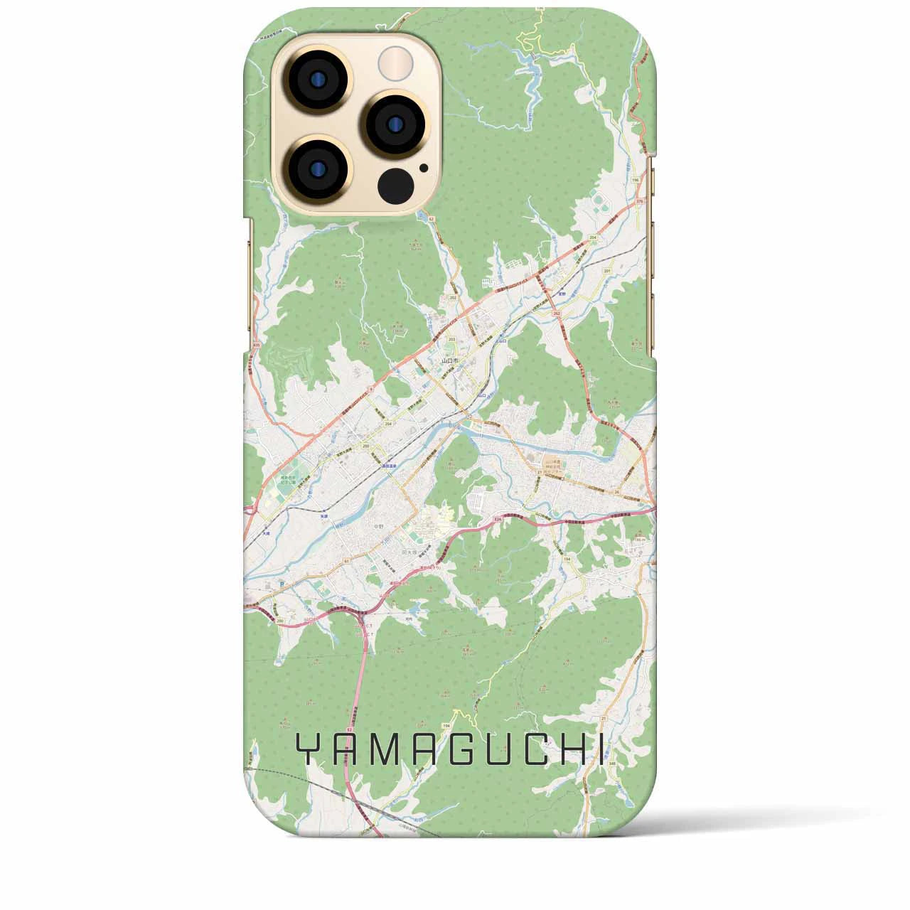 【山口】地図柄iPhoneケース（バックカバータイプ・ナチュラル）iPhone 12 Pro Max 用