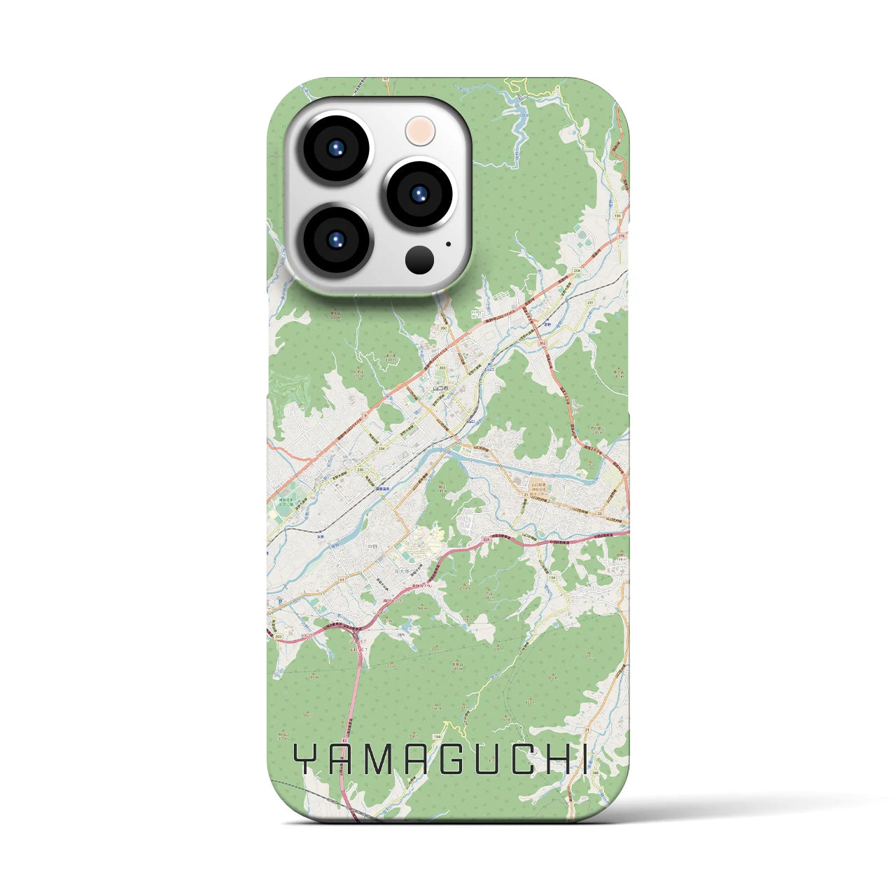 【山口】地図柄iPhoneケース（バックカバータイプ・ナチュラル）iPhone 13 Pro 用