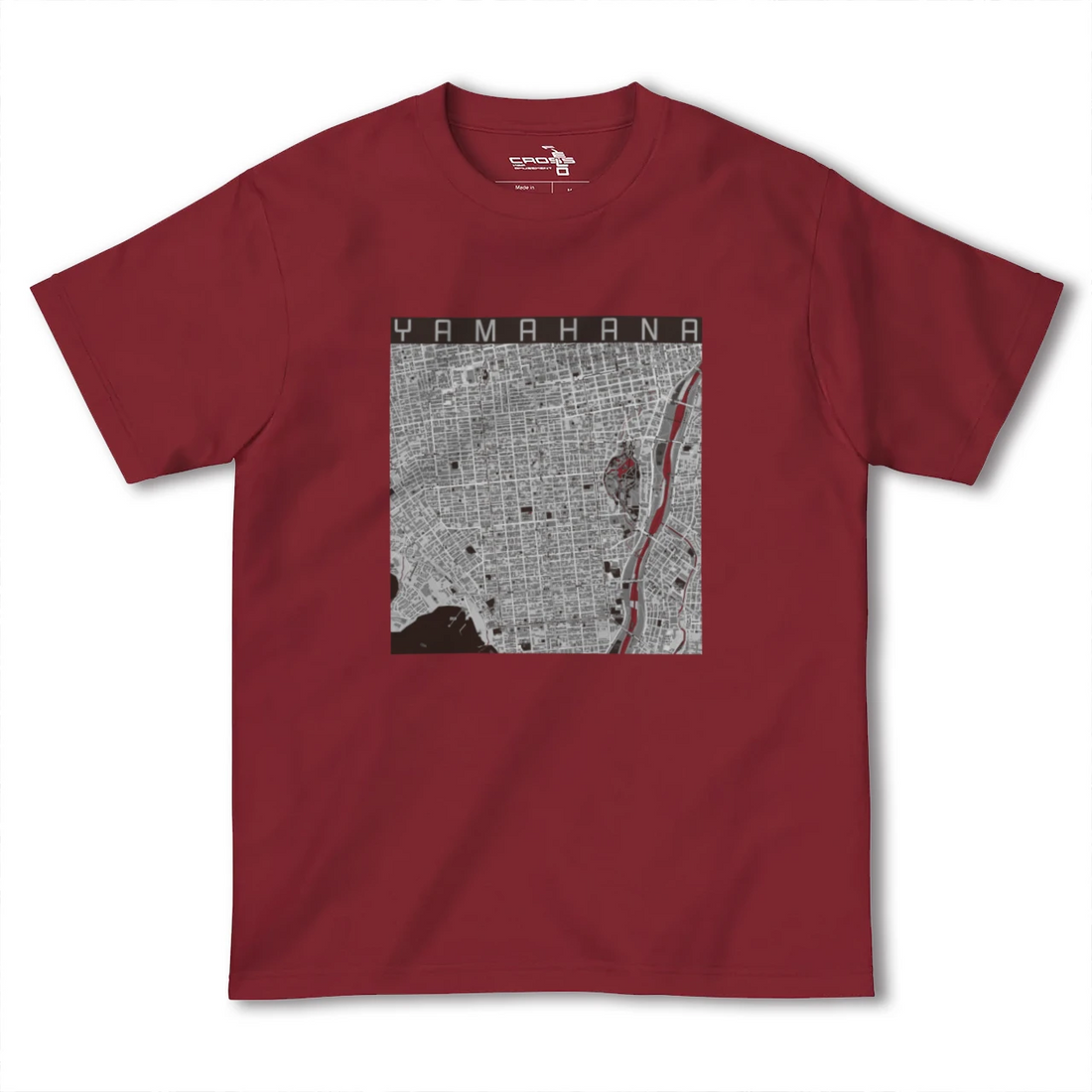 【山鼻(北海道)】地図柄ヘビーウェイトTシャツ