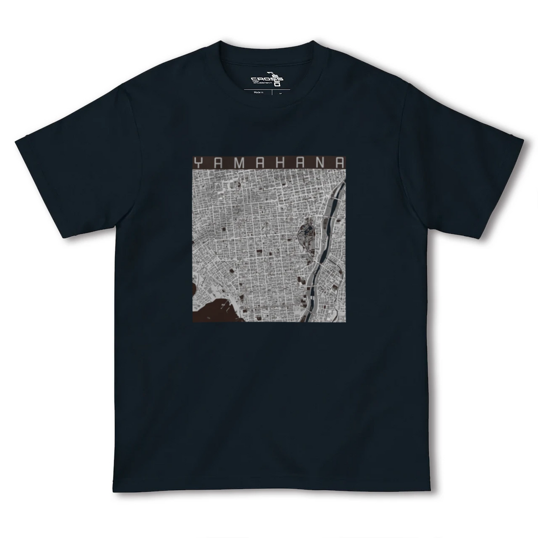 【山鼻(北海道)】地図柄ヘビーウェイトTシャツ