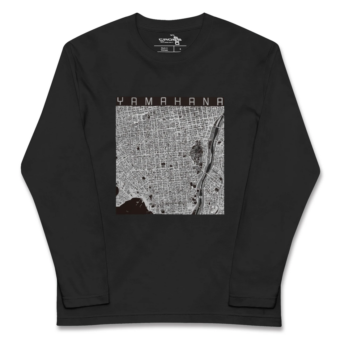【山鼻(北海道)】地図柄ロングスリーブTシャツ