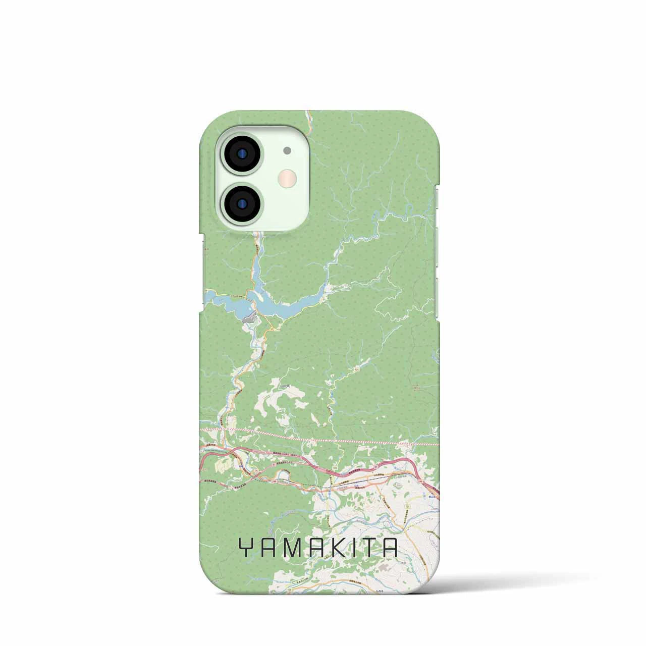 【山北】地図柄iPhoneケース（バックカバータイプ・ナチュラル）iPhone 12 mini 用