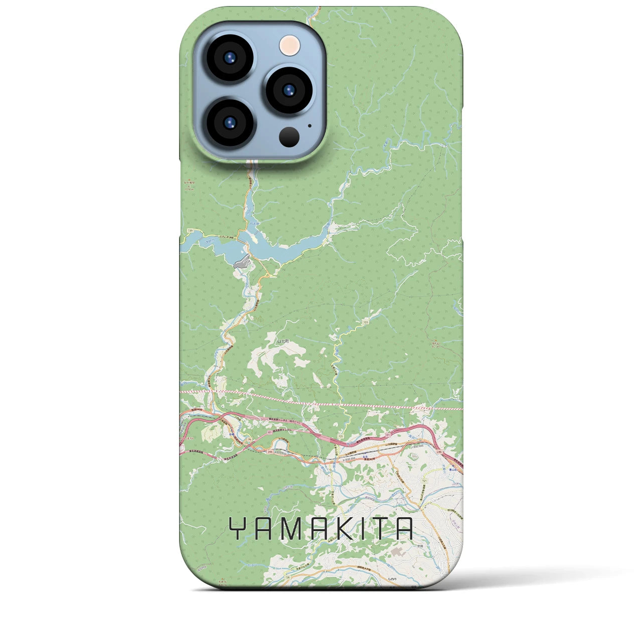 【山北】地図柄iPhoneケース（バックカバータイプ・ナチュラル）iPhone 13 Pro Max 用