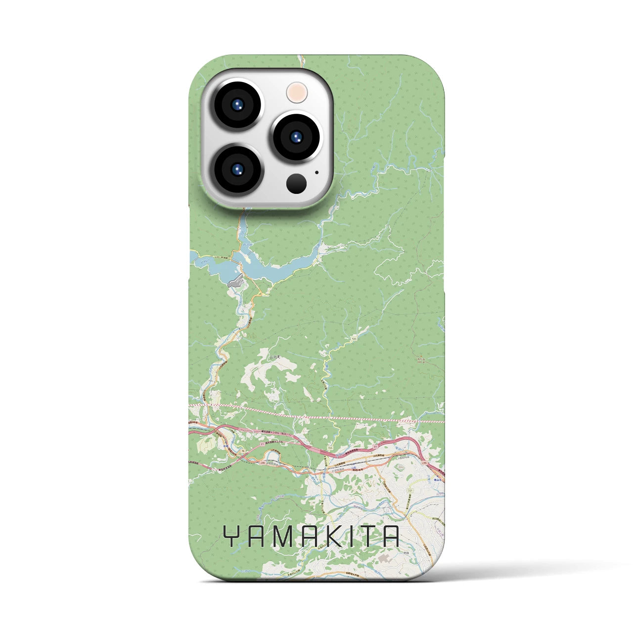 【山北】地図柄iPhoneケース（バックカバータイプ・ナチュラル）iPhone 13 Pro 用
