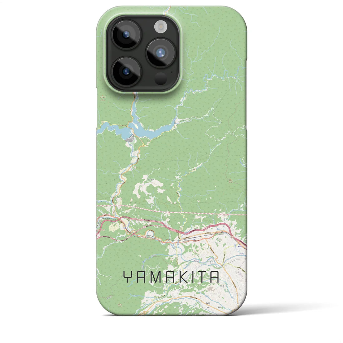【山北】地図柄iPhoneケース（バックカバータイプ・ナチュラル）iPhone 15 Pro Max 用