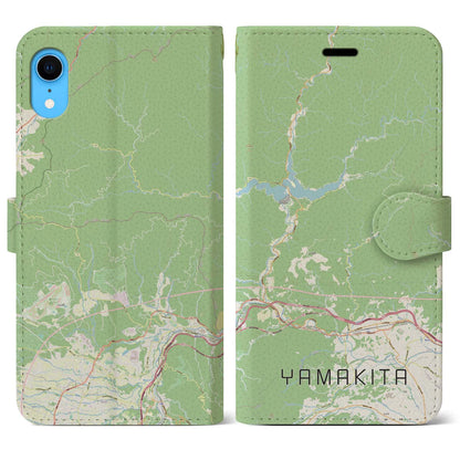【山北（神奈川県）】地図柄iPhoneケース（手帳タイプ）ナチュラル・iPhone XR 用